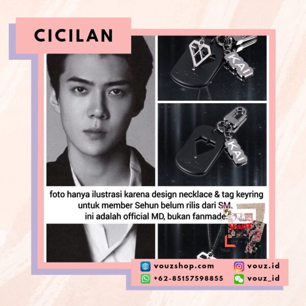 [PO] Sehun Welcome Back Set Necklace & Tag Keyring